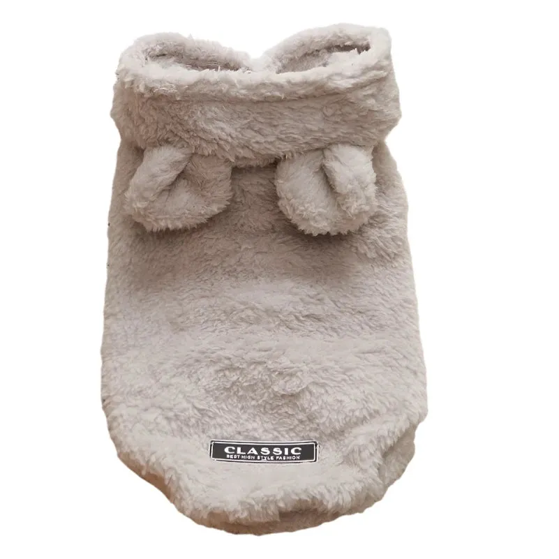 Fleece Dog Hoodie - Winter Coat for Small Dogs & Pets