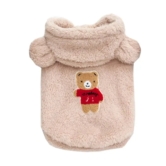 Fleece Dog Hoodie - Winter Coat for Small Dogs & Pets