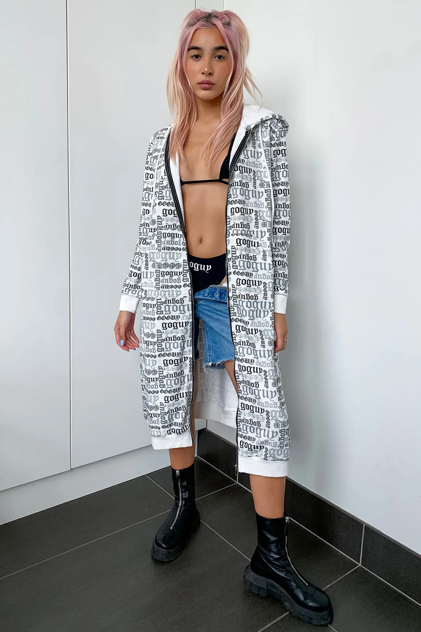 Floor Length Zip Up Hoodie