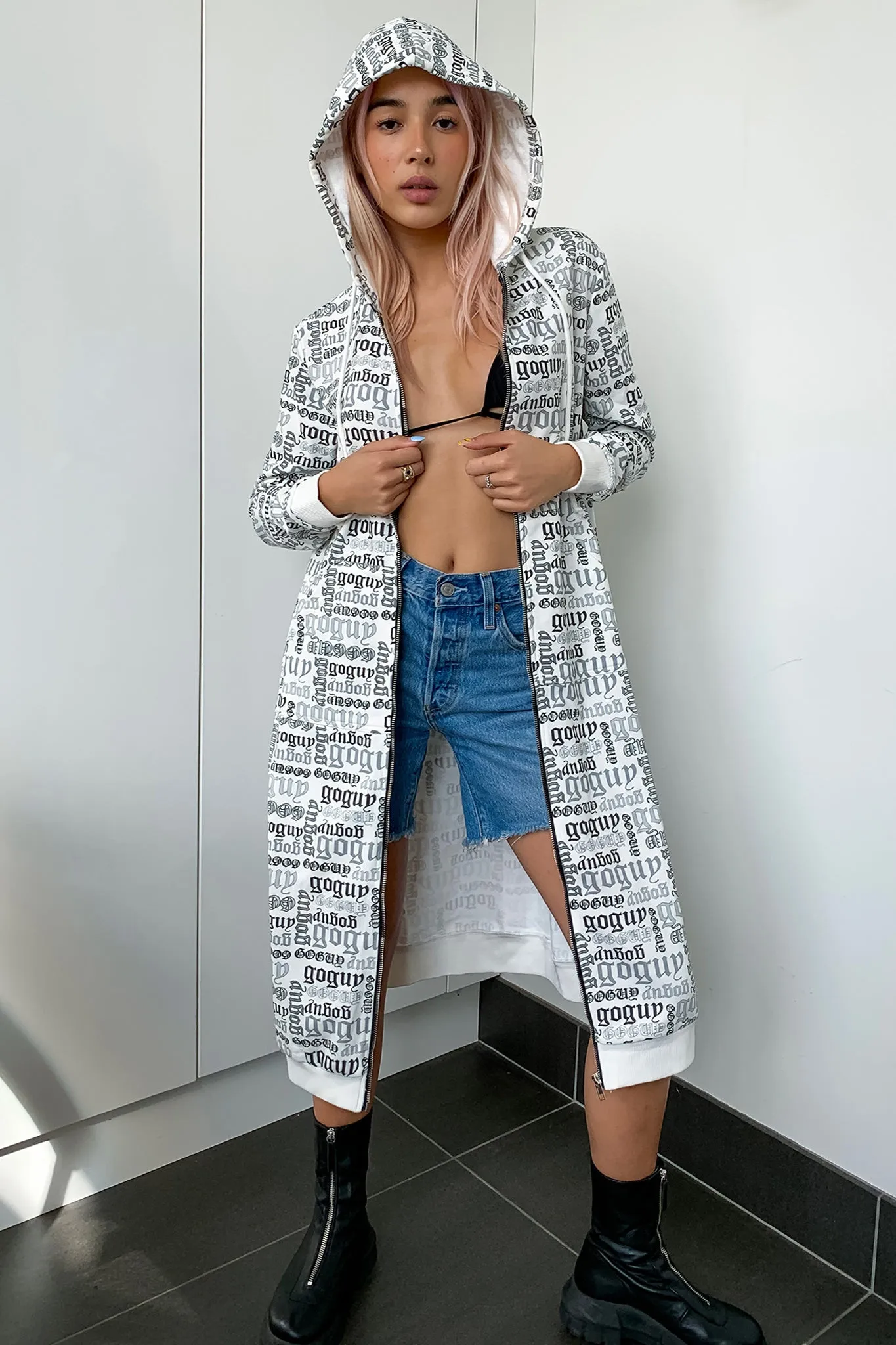 Floor Length Zip Up Hoodie