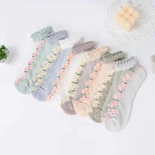 Floral Breathable Socks (7 pairs)