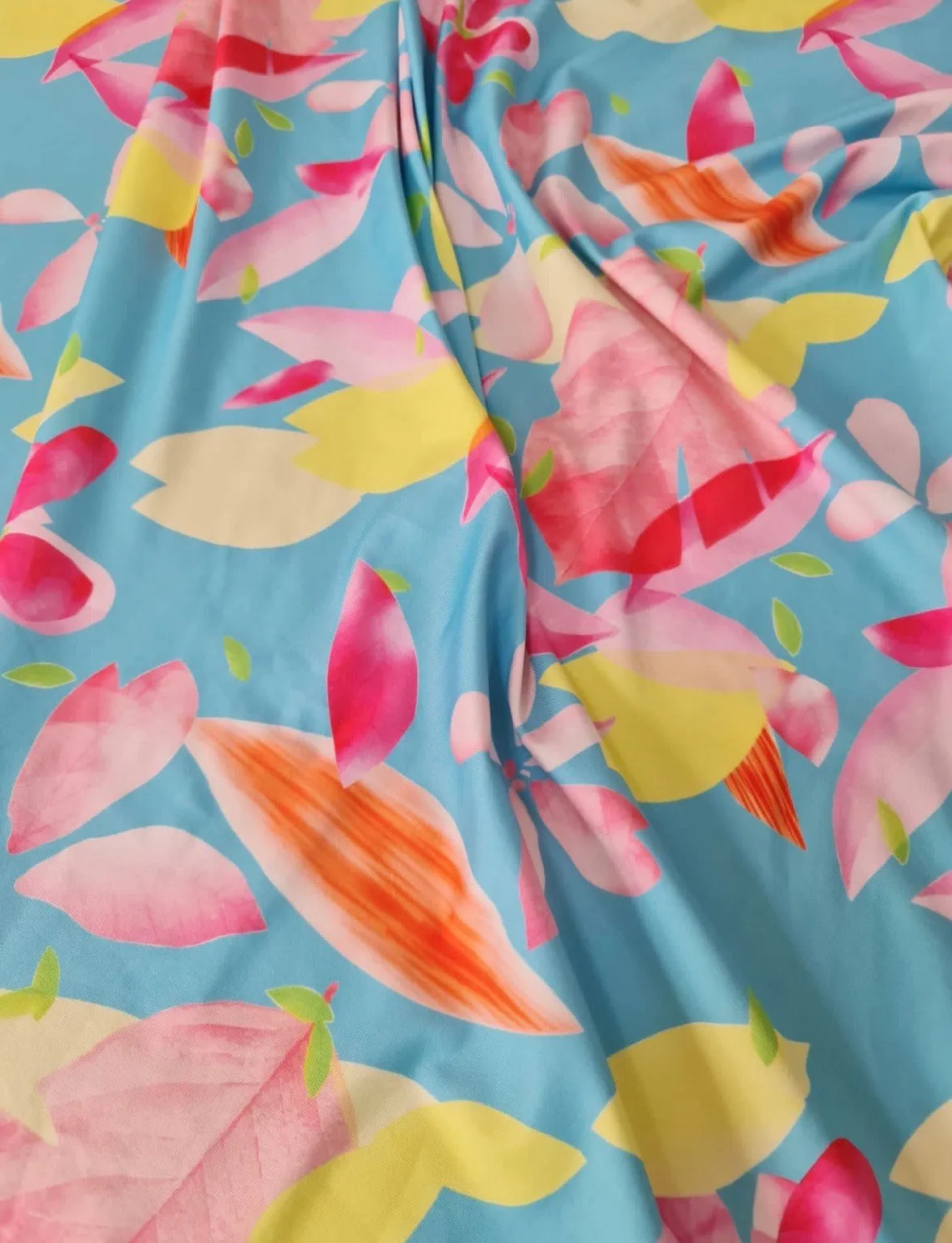 Floral Print Fabric - Soft Color Cotton Material