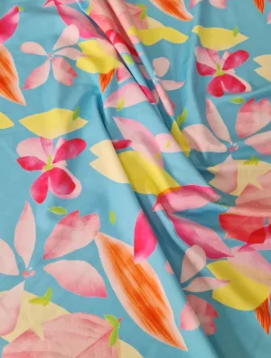 Floral Print Fabric - Soft Color Cotton Material