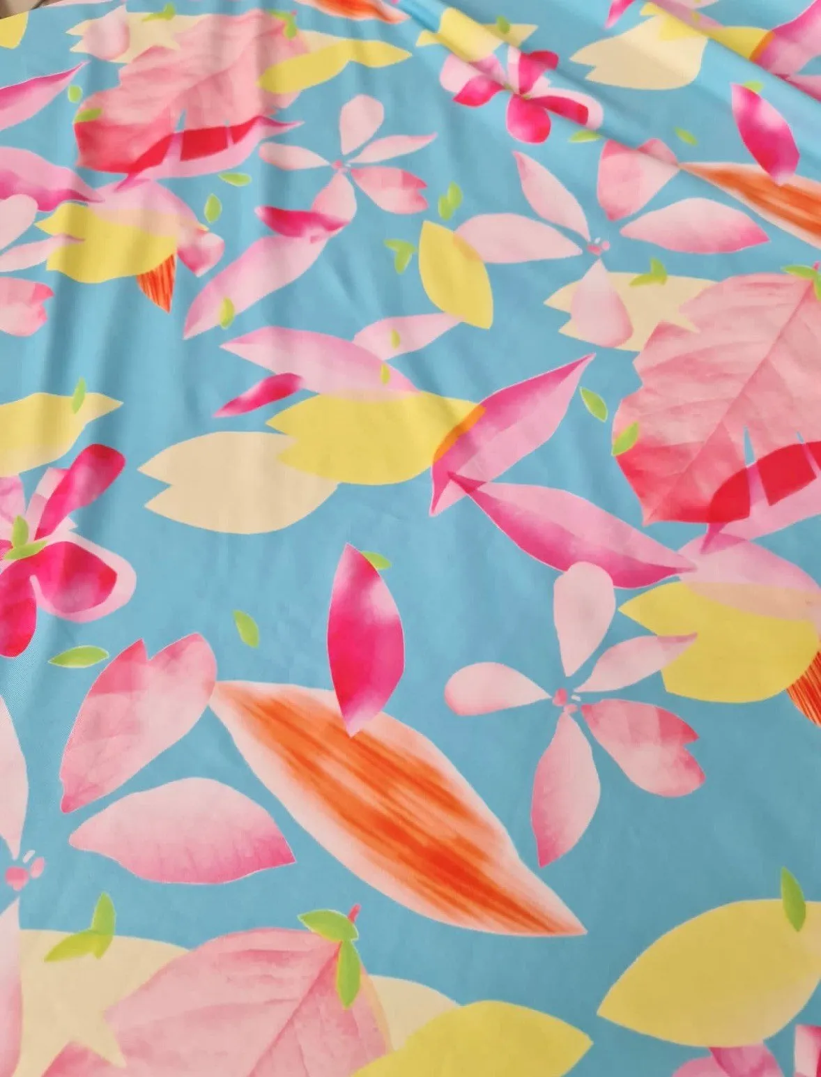 Floral Print Fabric - Soft Color Cotton Material