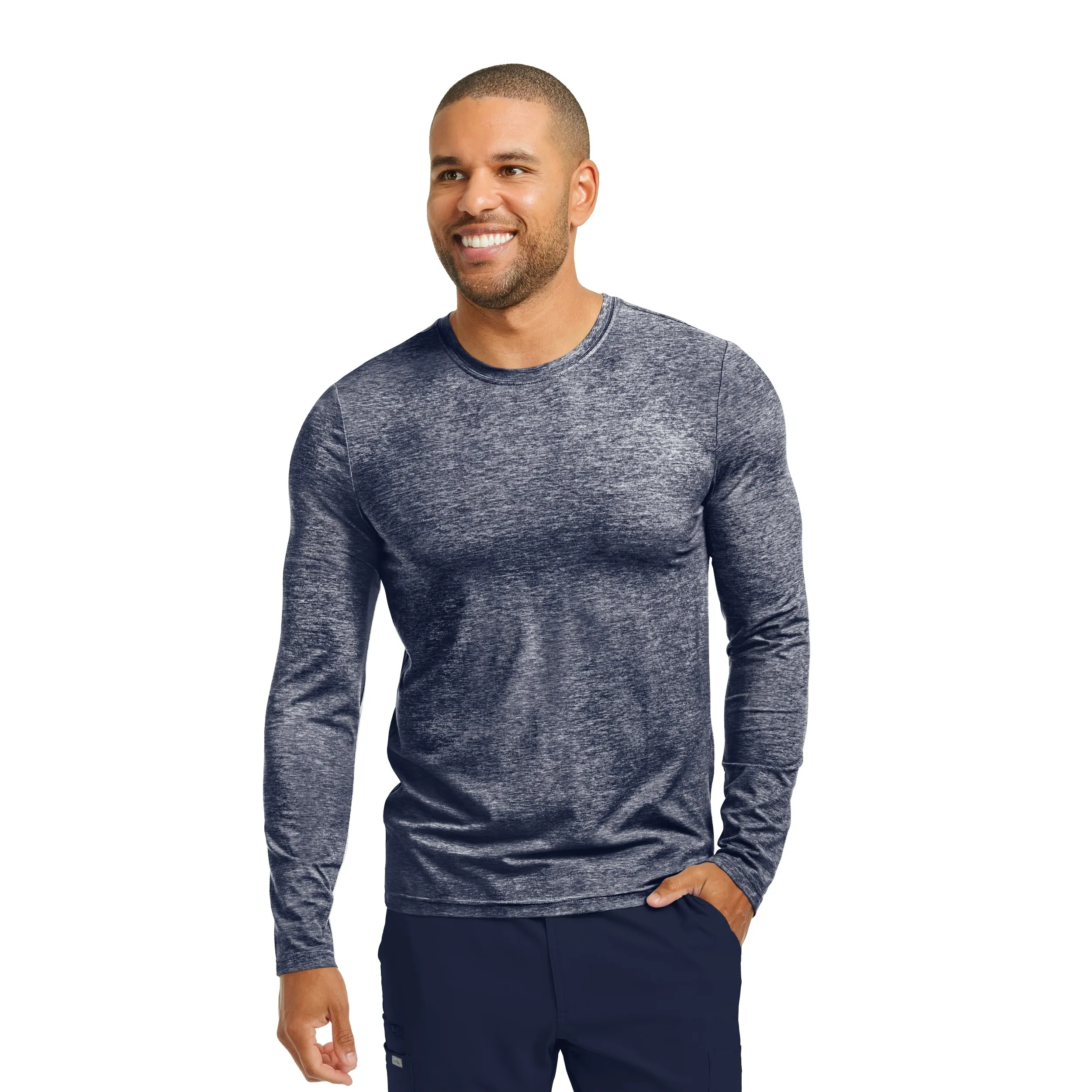 Forward LT112 Men's Long Sleeve Tee Heather Navy
