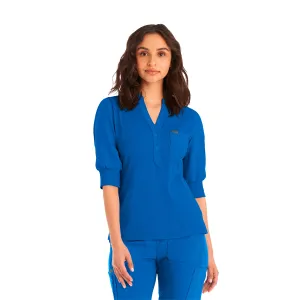 Forward LT114 Women's 3 Pocket Y Neck Scrub Top Royal