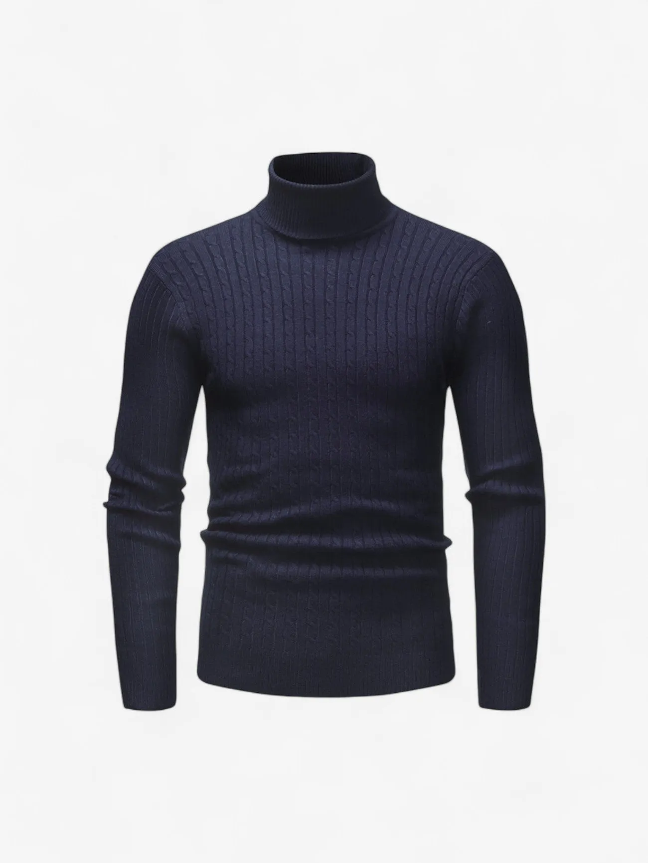 Foxes | Men’s Slim Fit Ribbed Knit Turtleneck Sweater Top