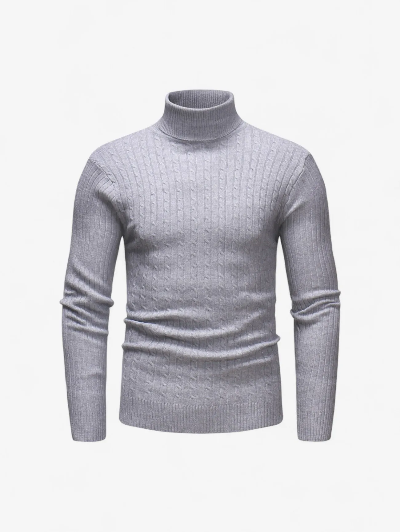 Foxes | Men’s Slim Fit Ribbed Knit Turtleneck Sweater Top