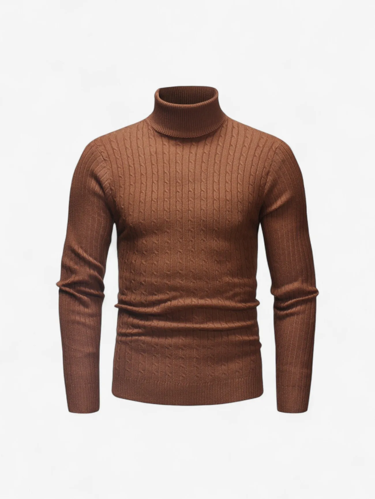 Foxes | Men’s Slim Fit Ribbed Knit Turtleneck Sweater Top