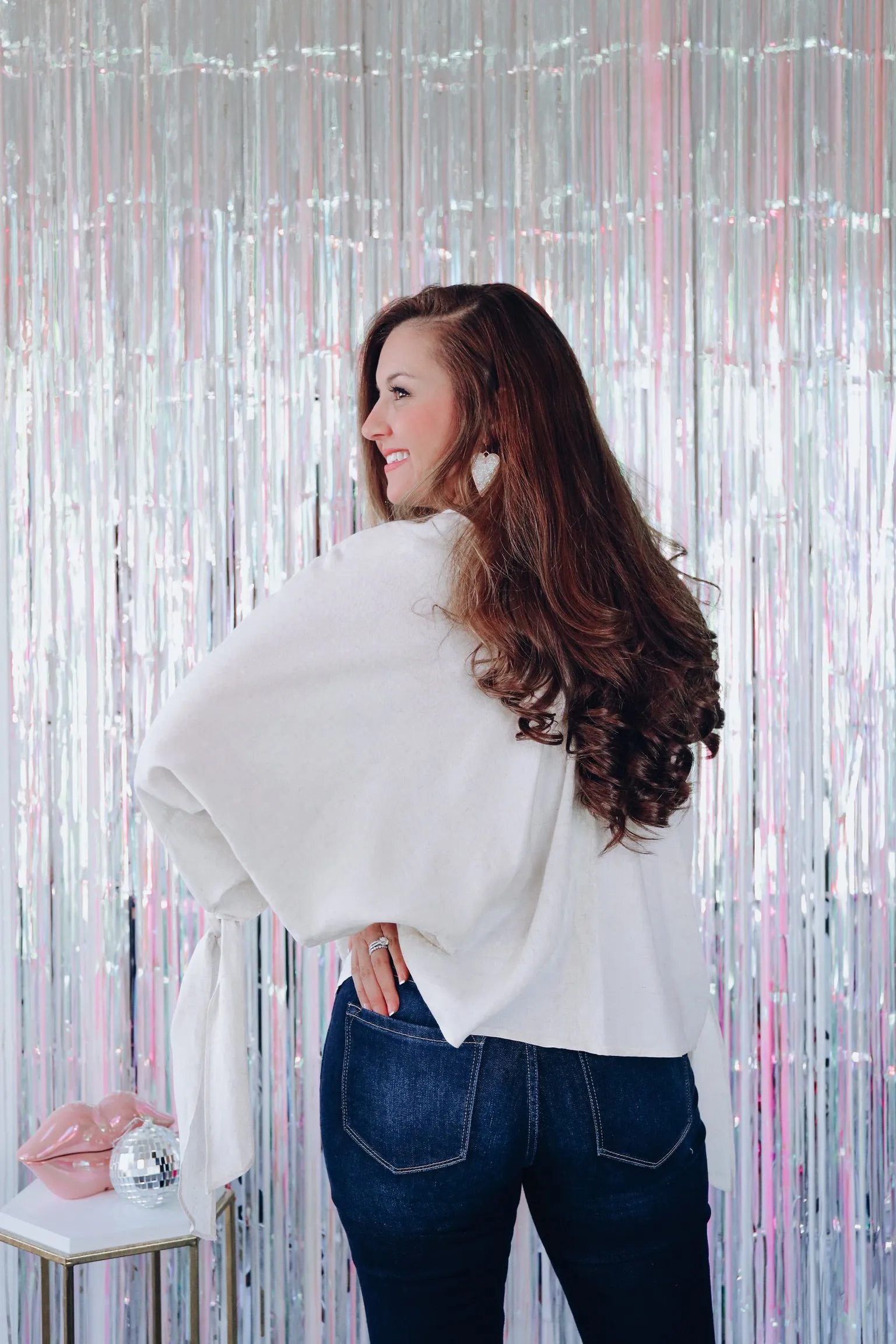 Free Spirit Tie Sleeve Blouse - Natural