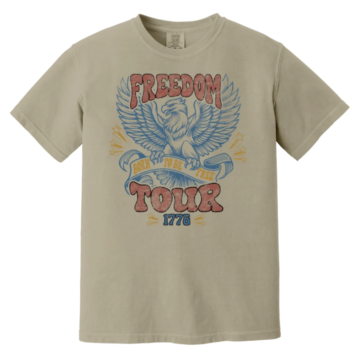 Freedom Tour Born to Be Free Comfort Colors Tee – Embrace Your Freedom with Style