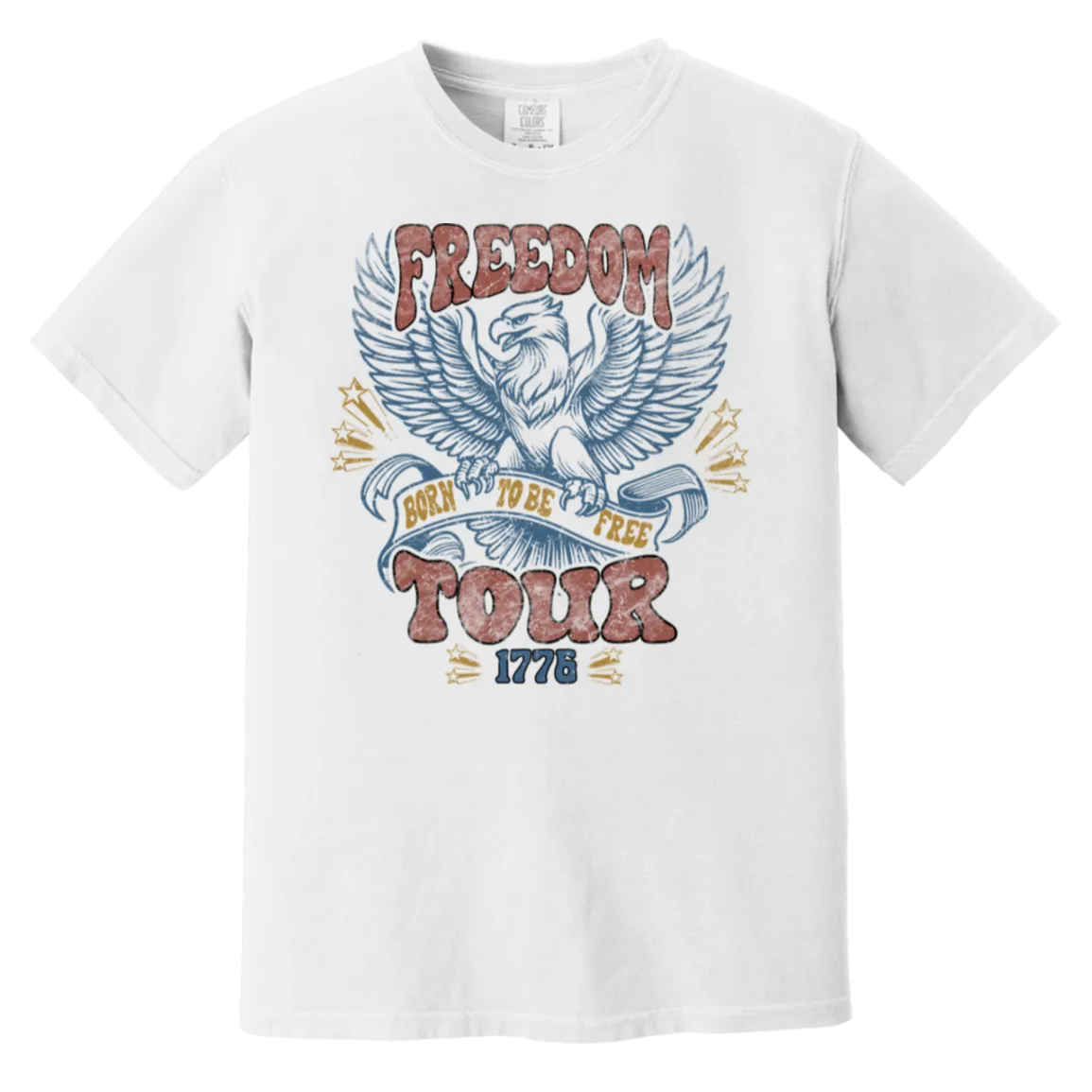 Freedom Tour Born to Be Free Comfort Colors Tee – Embrace Your Freedom with Style
