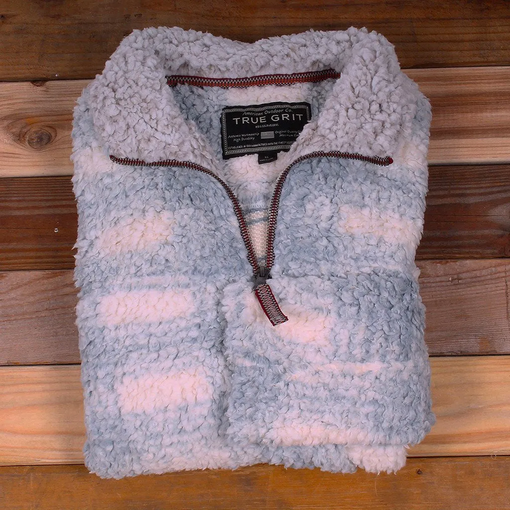 Frosty Tipped Big Plaid Pile Pullover