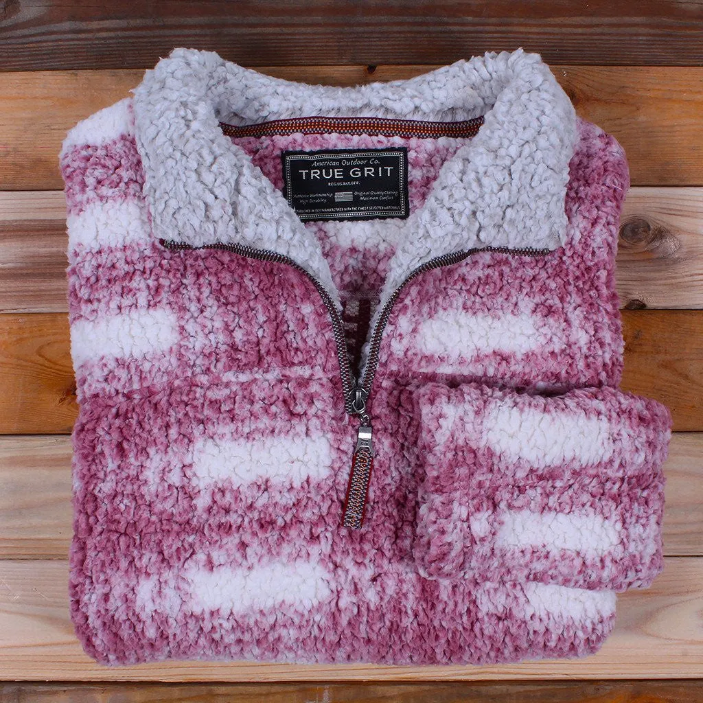 Frosty Tipped Big Plaid Pile Pullover