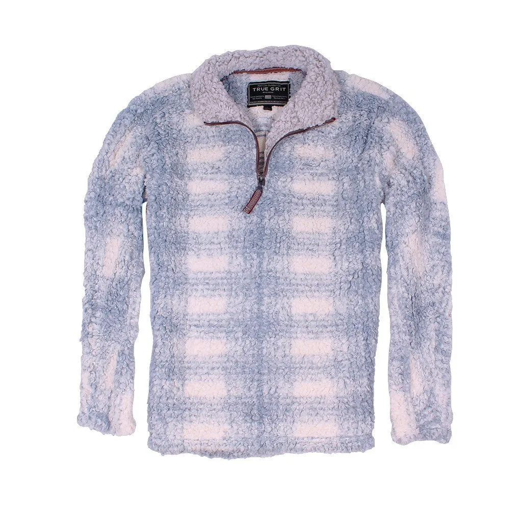 Frosty Tipped Big Plaid Pile Pullover