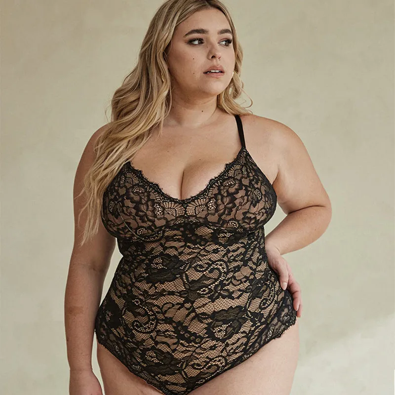 Full Lace Slimming Bodysuit One Piece Shaper