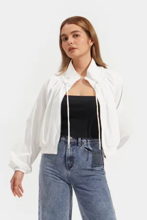 Funnel Neck Bomber Jacket