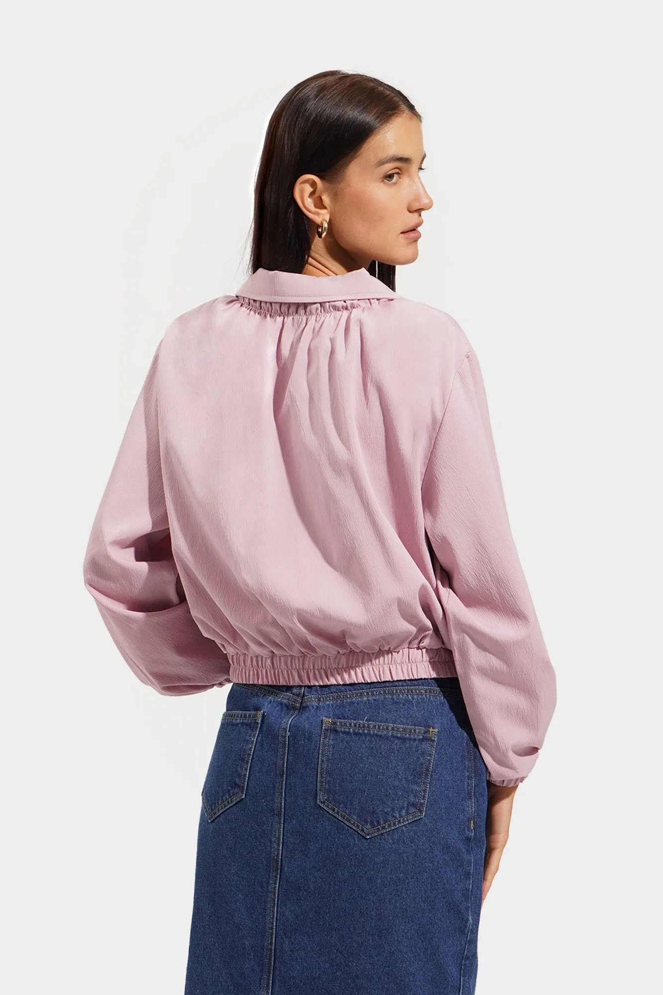 Funnel Neck Bomber Jacket