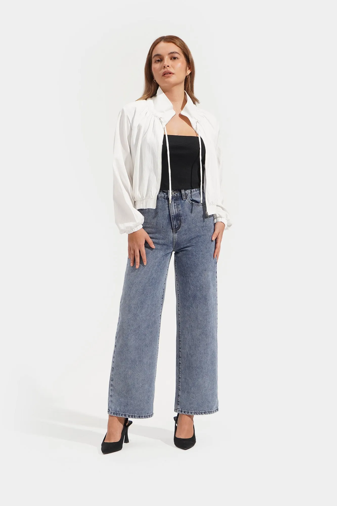 Funnel Neck Bomber Jacket