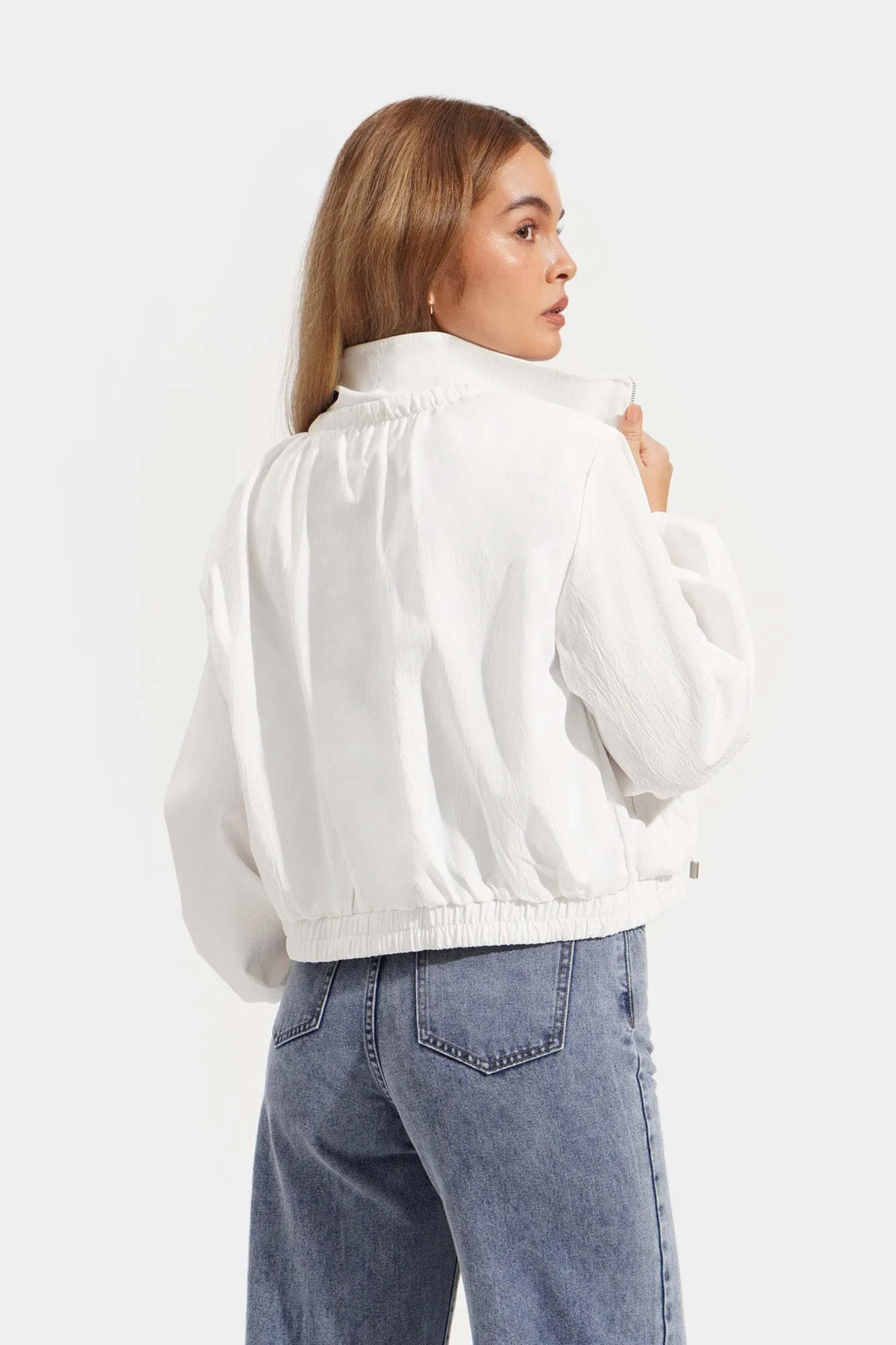 Funnel Neck Bomber Jacket