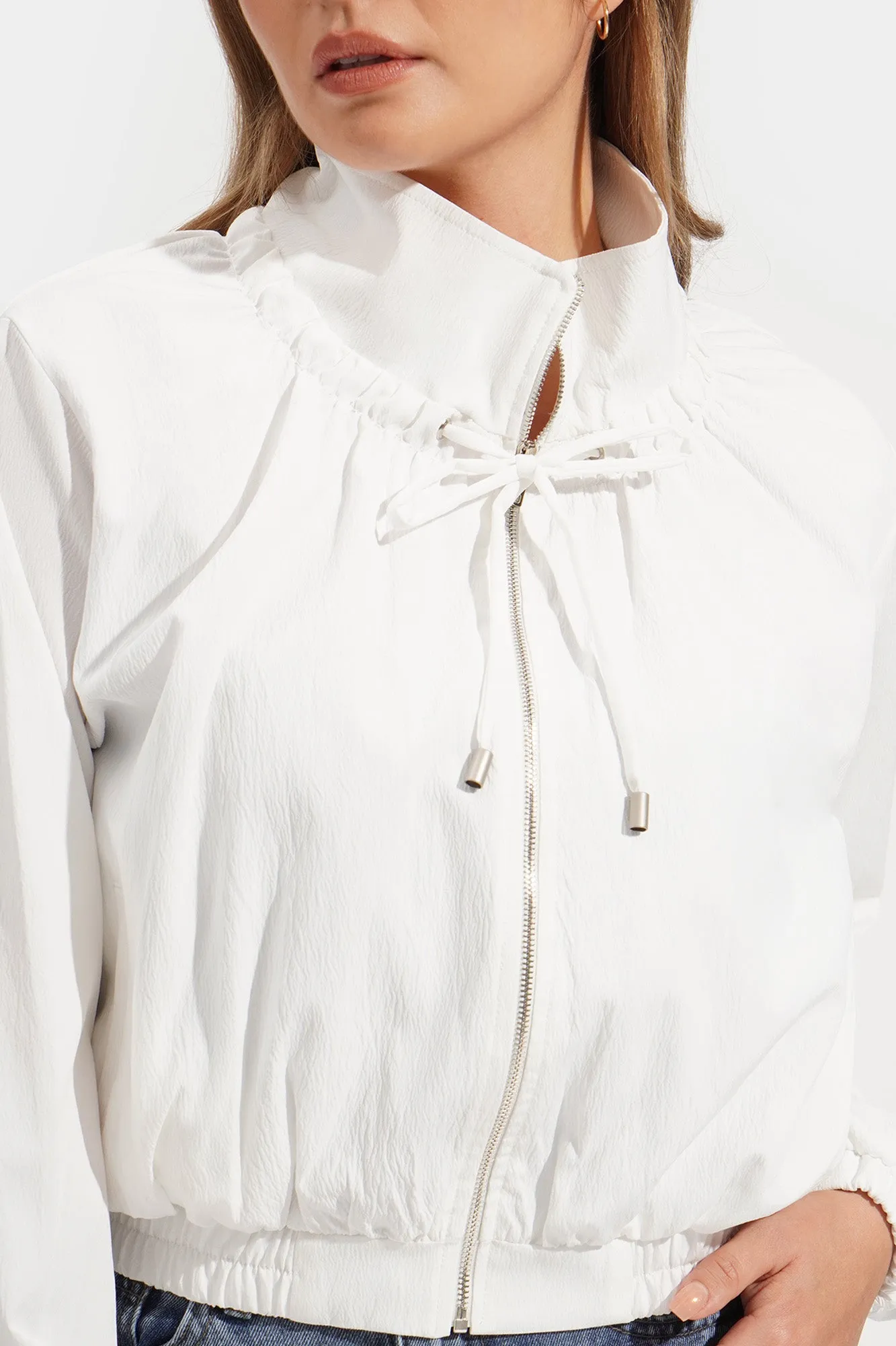Funnel Neck Bomber Jacket