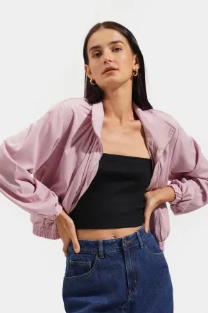 Funnel Neck Bomber Jacket