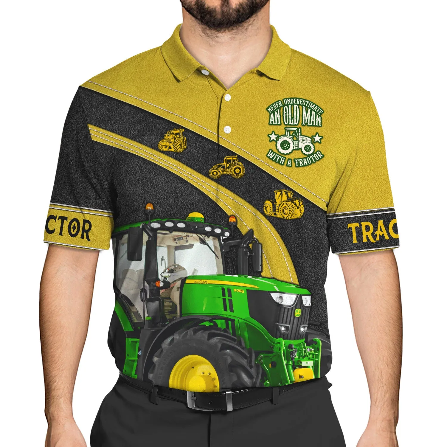 Funny Farmer - Never Underestimate An Old Man With A Tractor Hoodie, 3D Zipper Hoodie,...