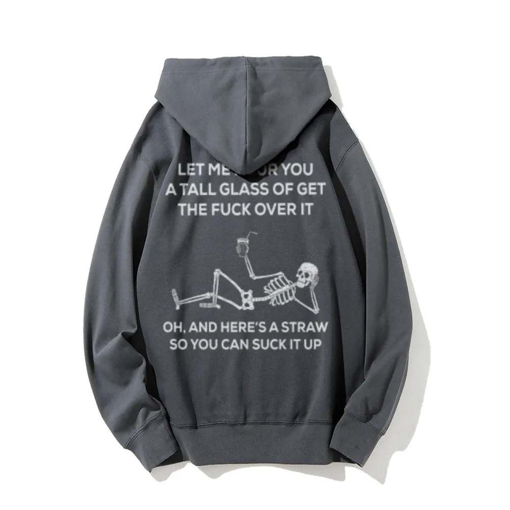 Funny Letter Graphic Pullover With Kangaroo Pocket Hoodies