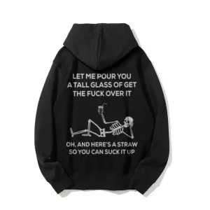 Funny Letter Graphic Pullover With Kangaroo Pocket Hoodies