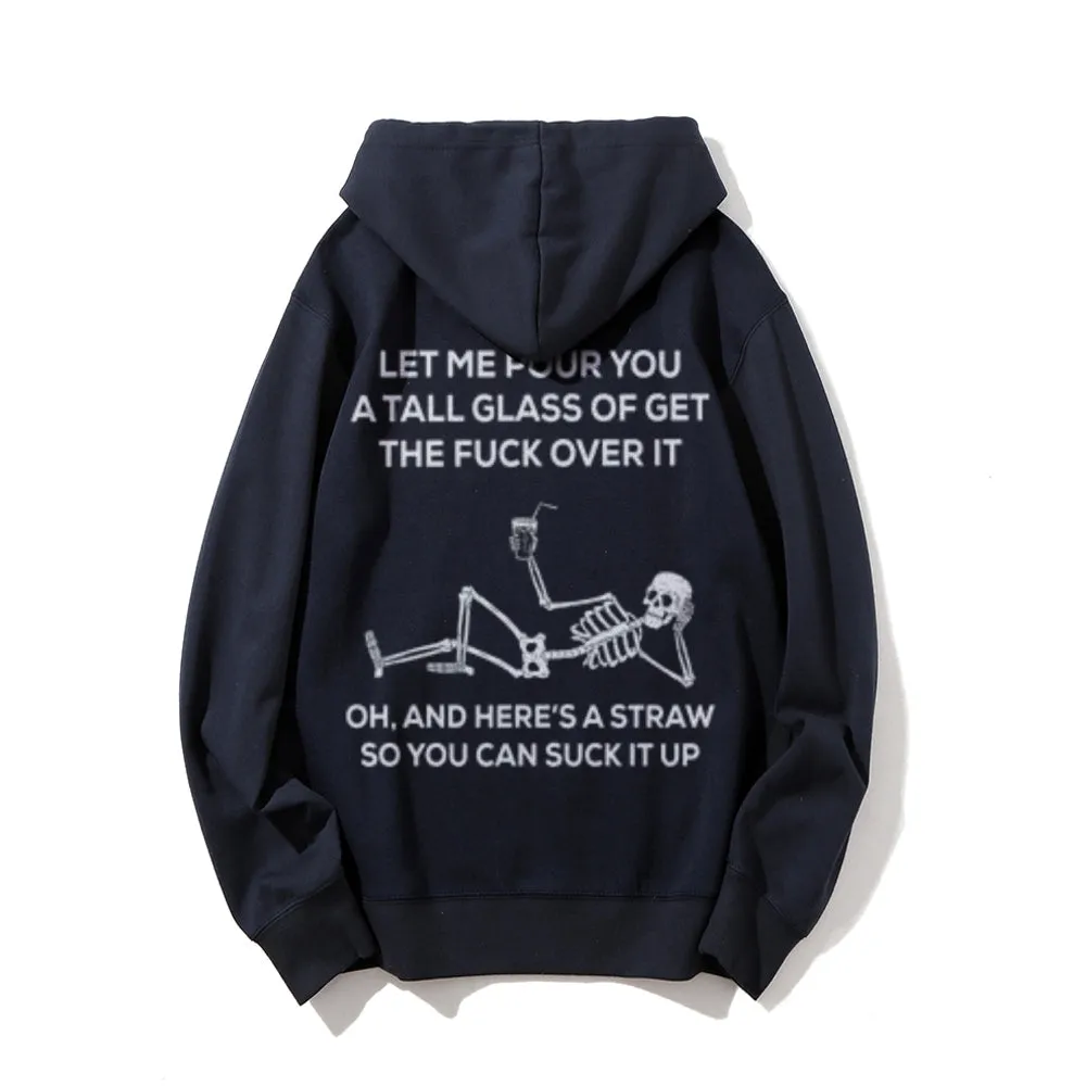 Funny Letter Graphic Pullover With Kangaroo Pocket Hoodies