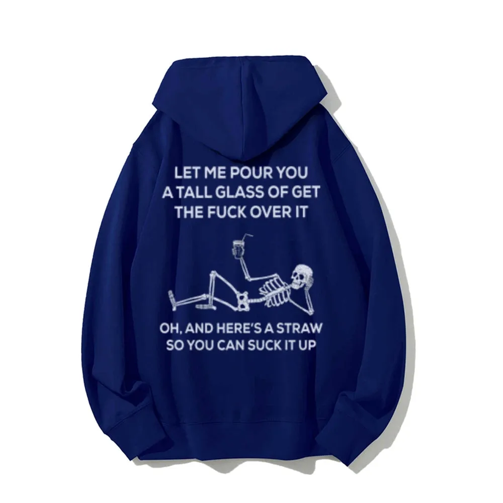 Funny Letter Graphic Pullover With Kangaroo Pocket Hoodies