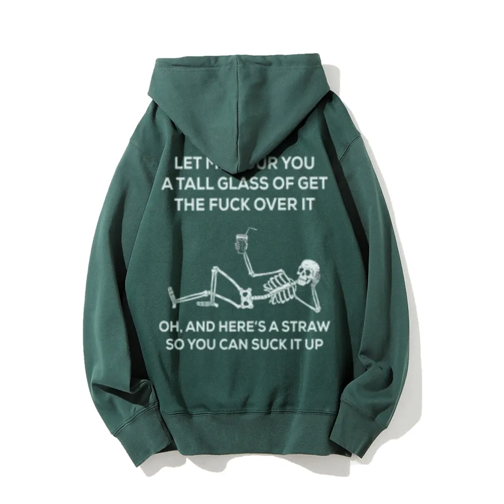Funny Letter Graphic Pullover With Kangaroo Pocket Hoodies