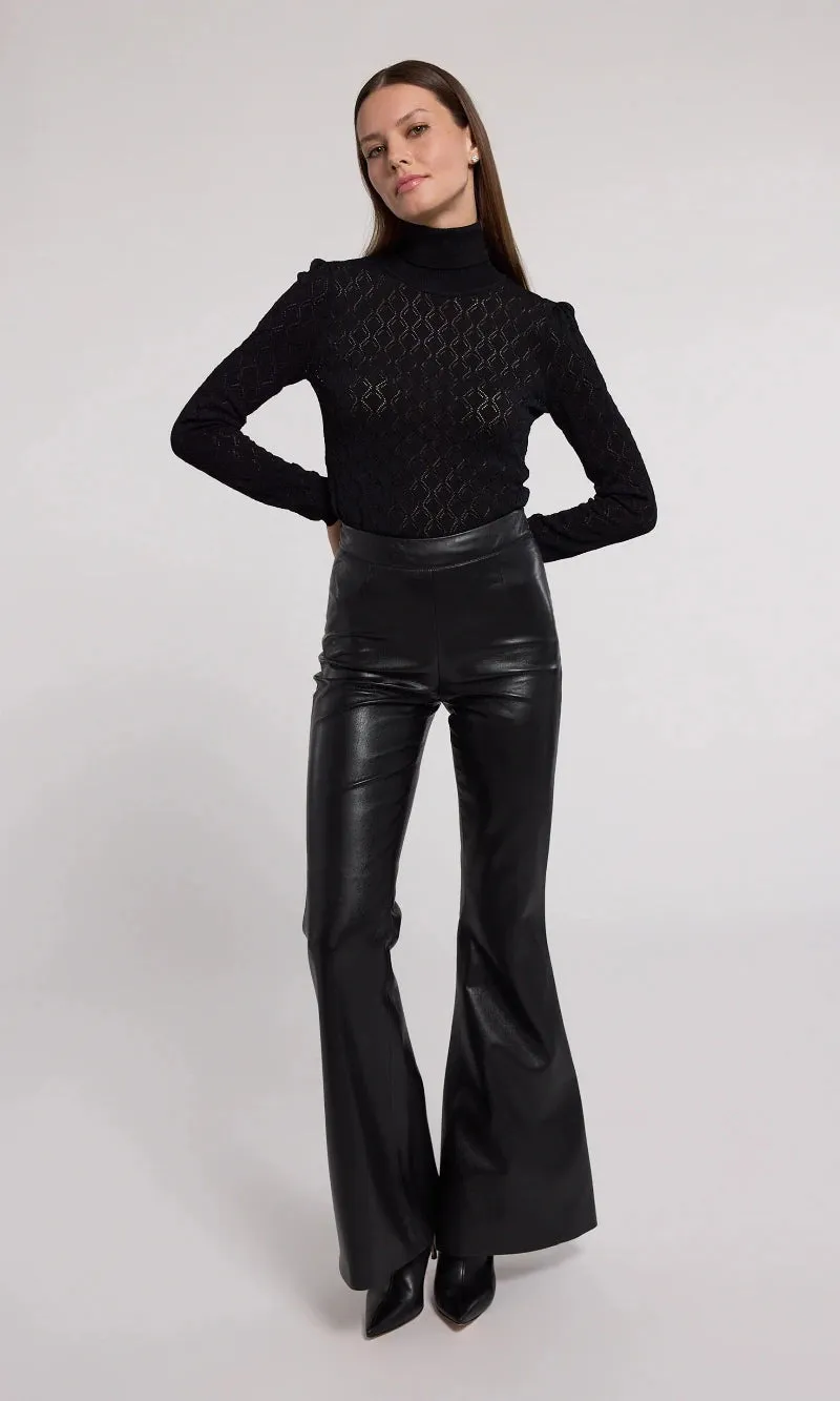 Generation Love - Natasha Pointelle Sweater in Black