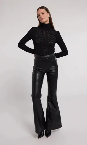 Generation Love - Natasha Pointelle Sweater in Black