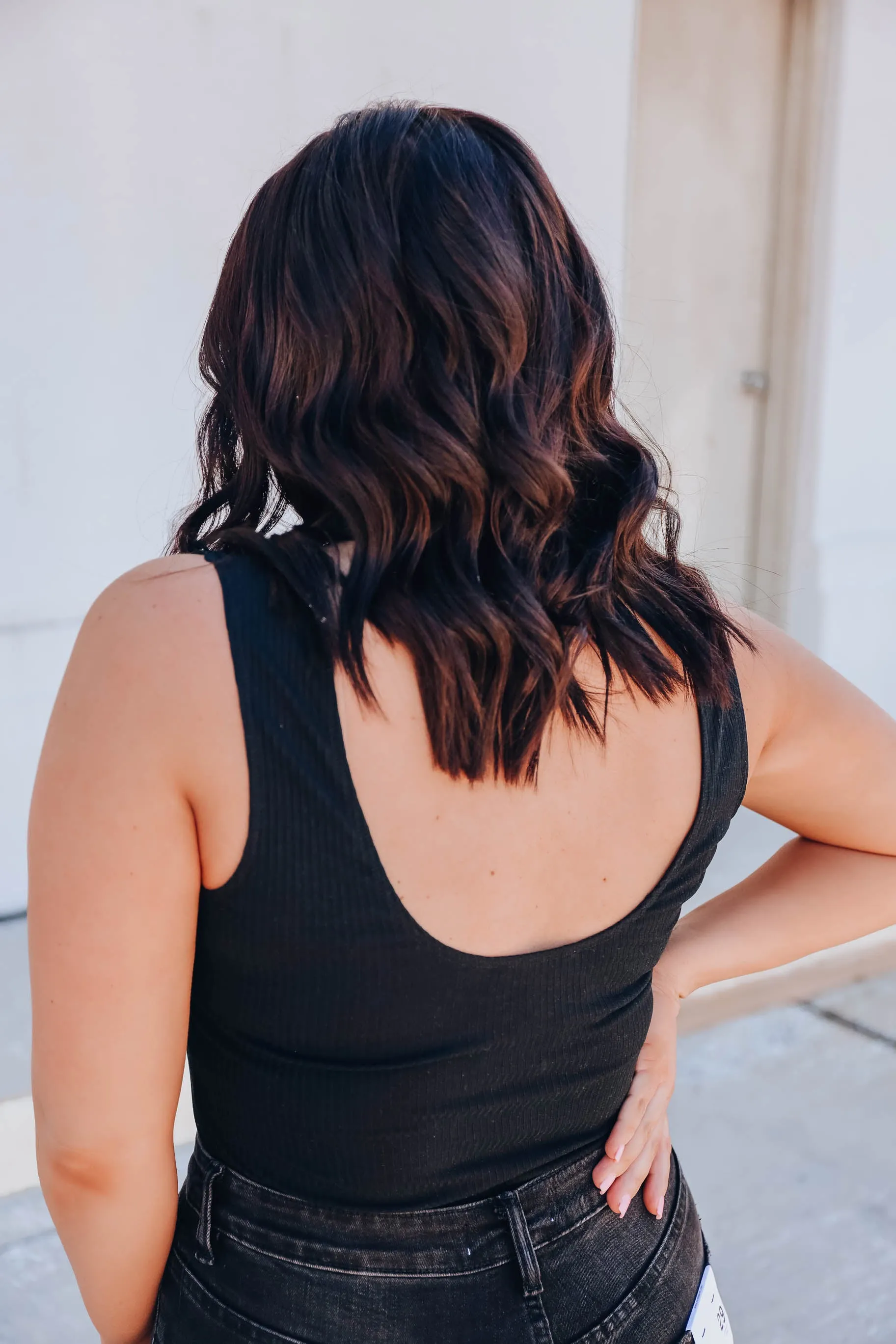 Georgian Lace V-Neck Bodysuit - Black