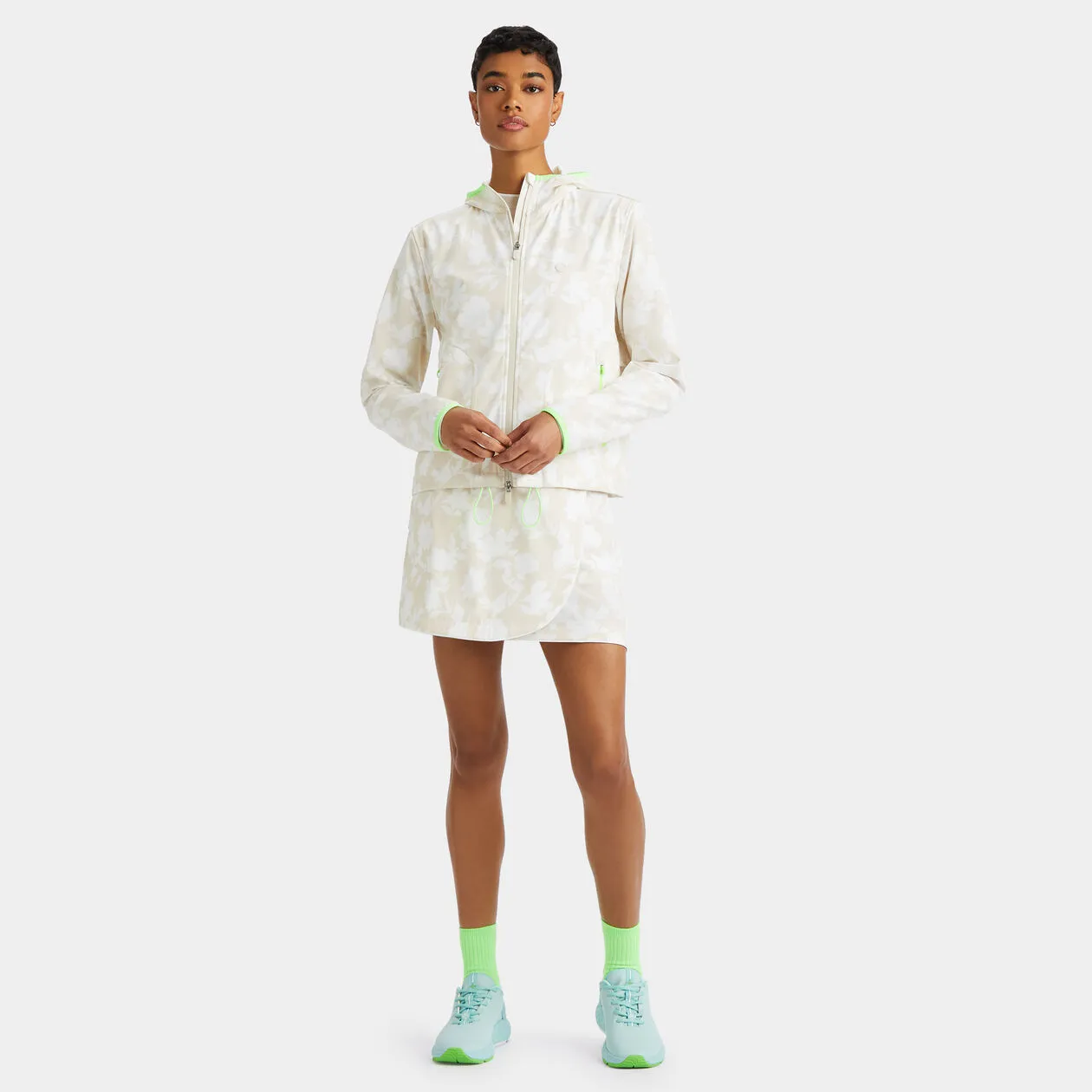 G/FORE WOMEN'S TONAL FLORAL MAVERICK 4-WAY STRETCH JACKET - STONE