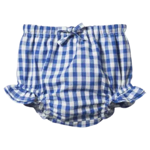 Gingham Petal Bloomers - Isle Blue Check