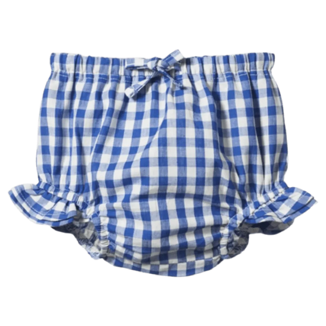 Gingham Petal Bloomers - Isle Blue Check