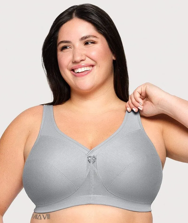 Glamorise Magiclift Active Support Wire-Free Bra - Gray Heather