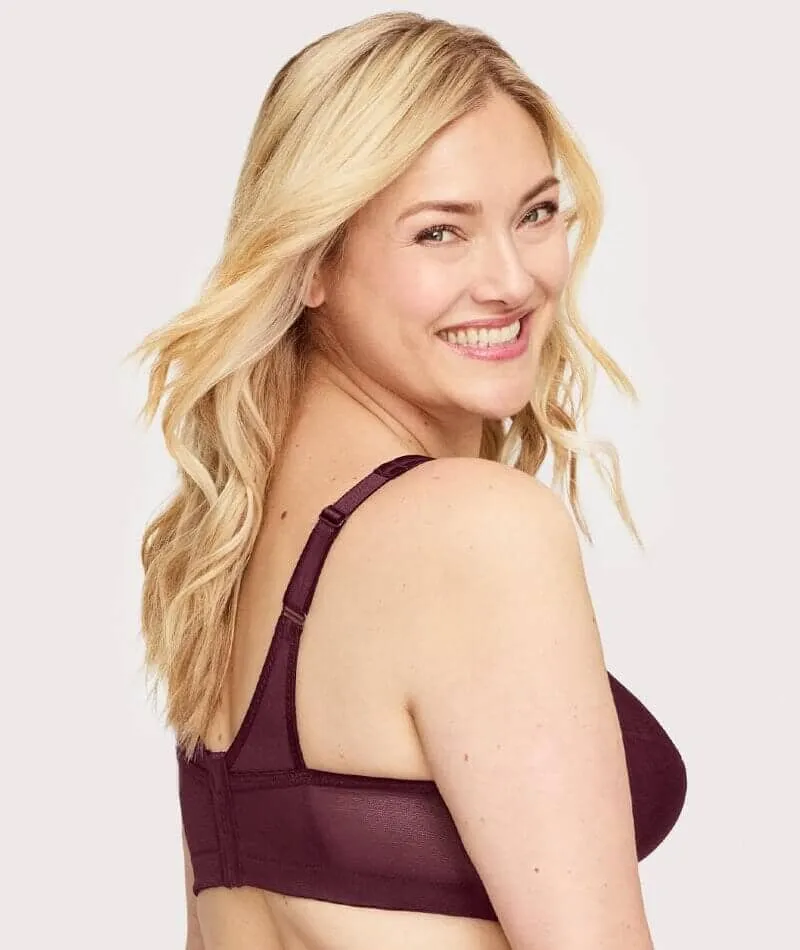 Glamorise Magiclift Active Support Wire-Free Bra - Wine