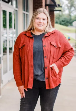 Glory Days Ribbed Top in Burgundy