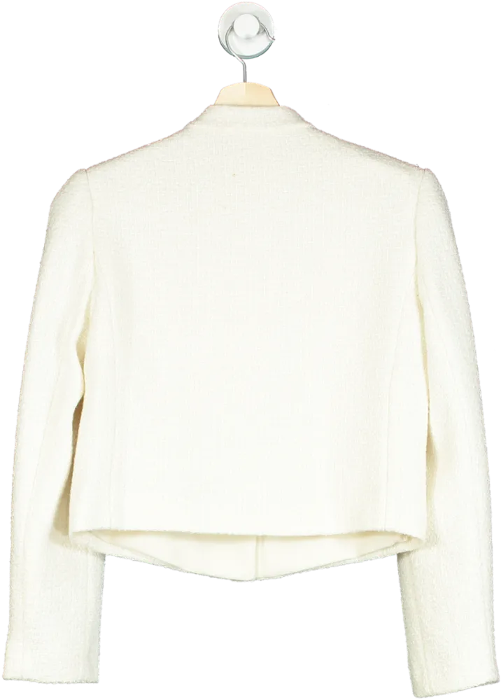 Goelia White Textured Blazer XS