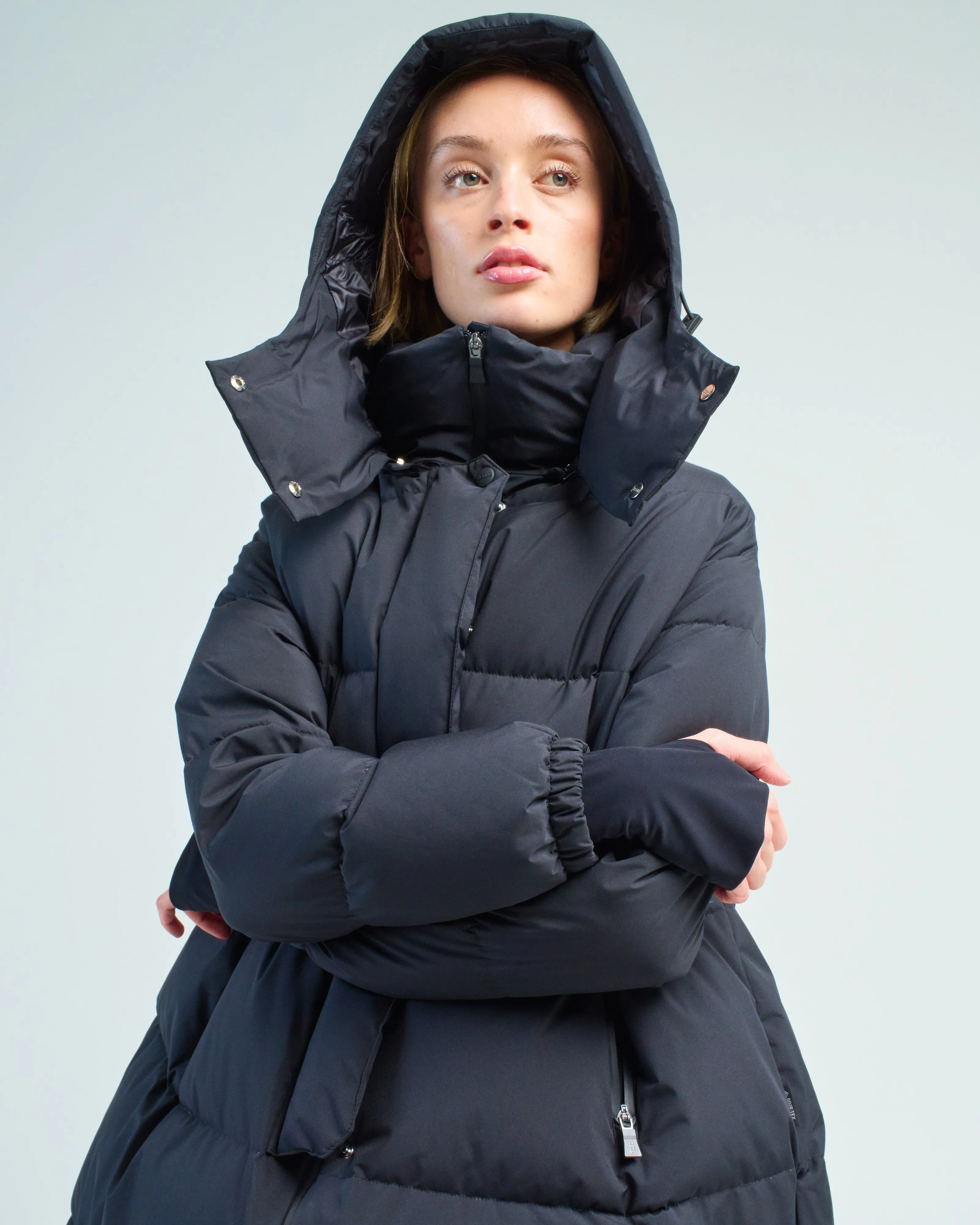 gortex a-line oversized coat