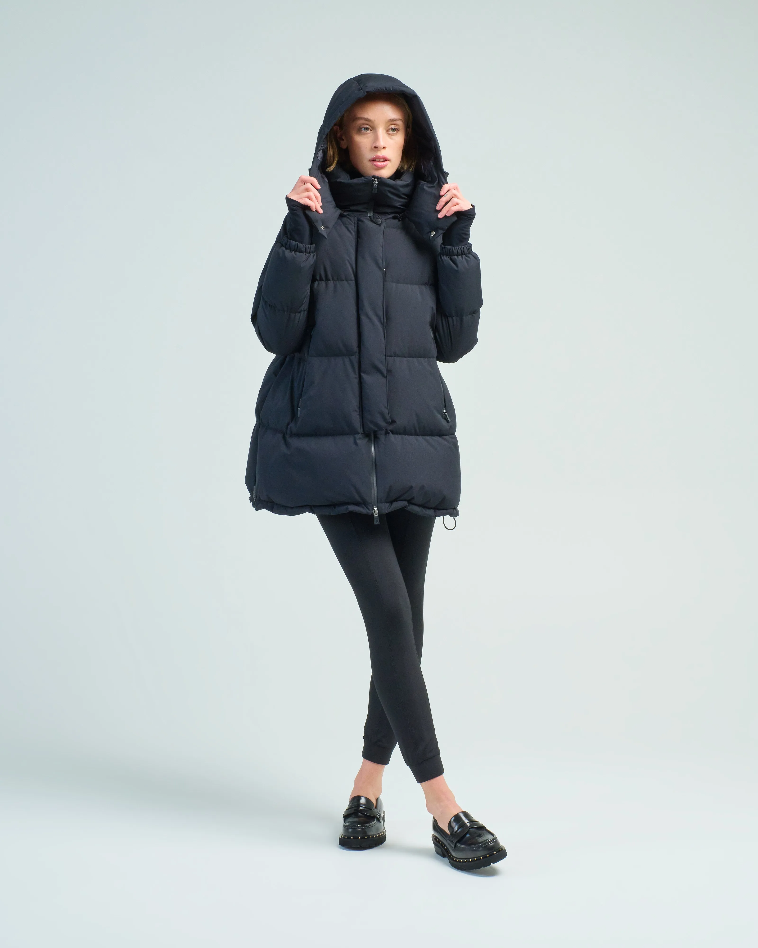 gortex a-line oversized coat