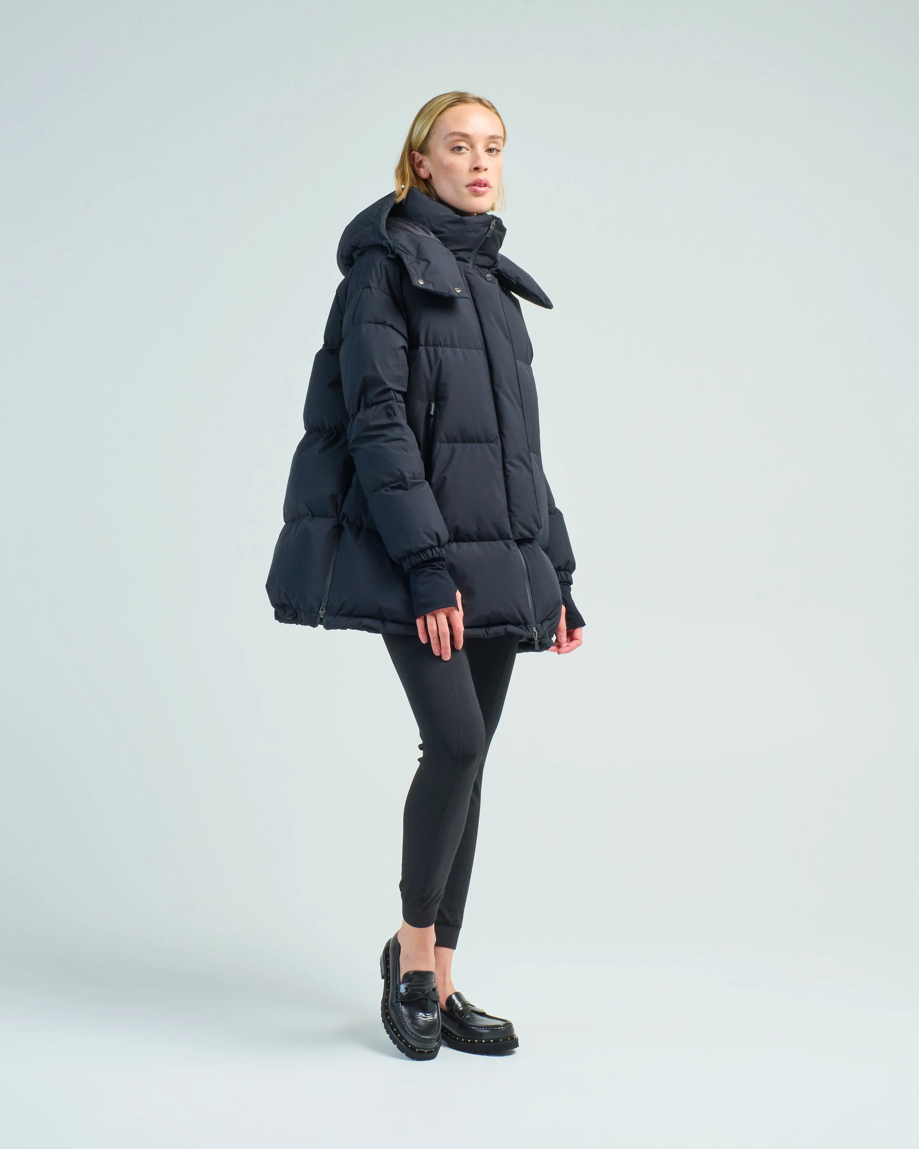 gortex a-line oversized coat