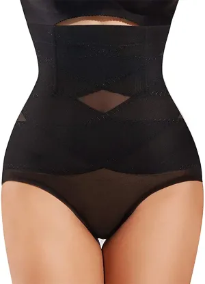 Gotoly Butt Lifter Shapewear for Women High-Waist Panties Waist Trainer Double Tummy Control Body Shaper, Size Medium Black
