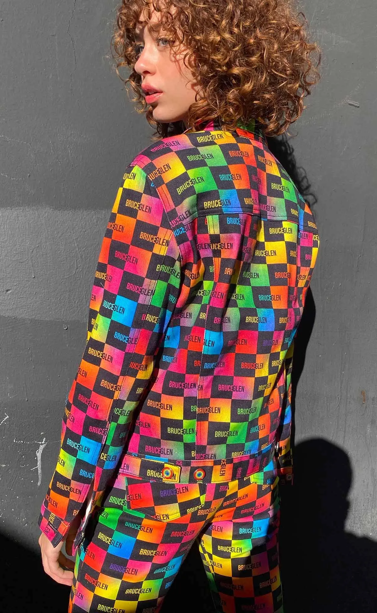 Gradient Logo Unisex Denim Jacket