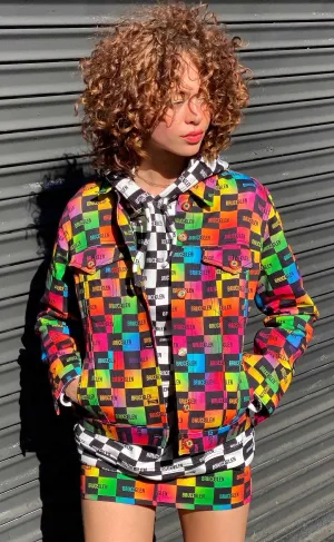 Gradient Logo Unisex Denim Jacket
