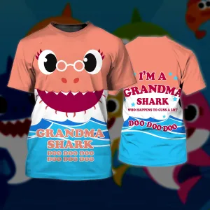 Grandma Shark Doo Doo Doo , 3D Full Print