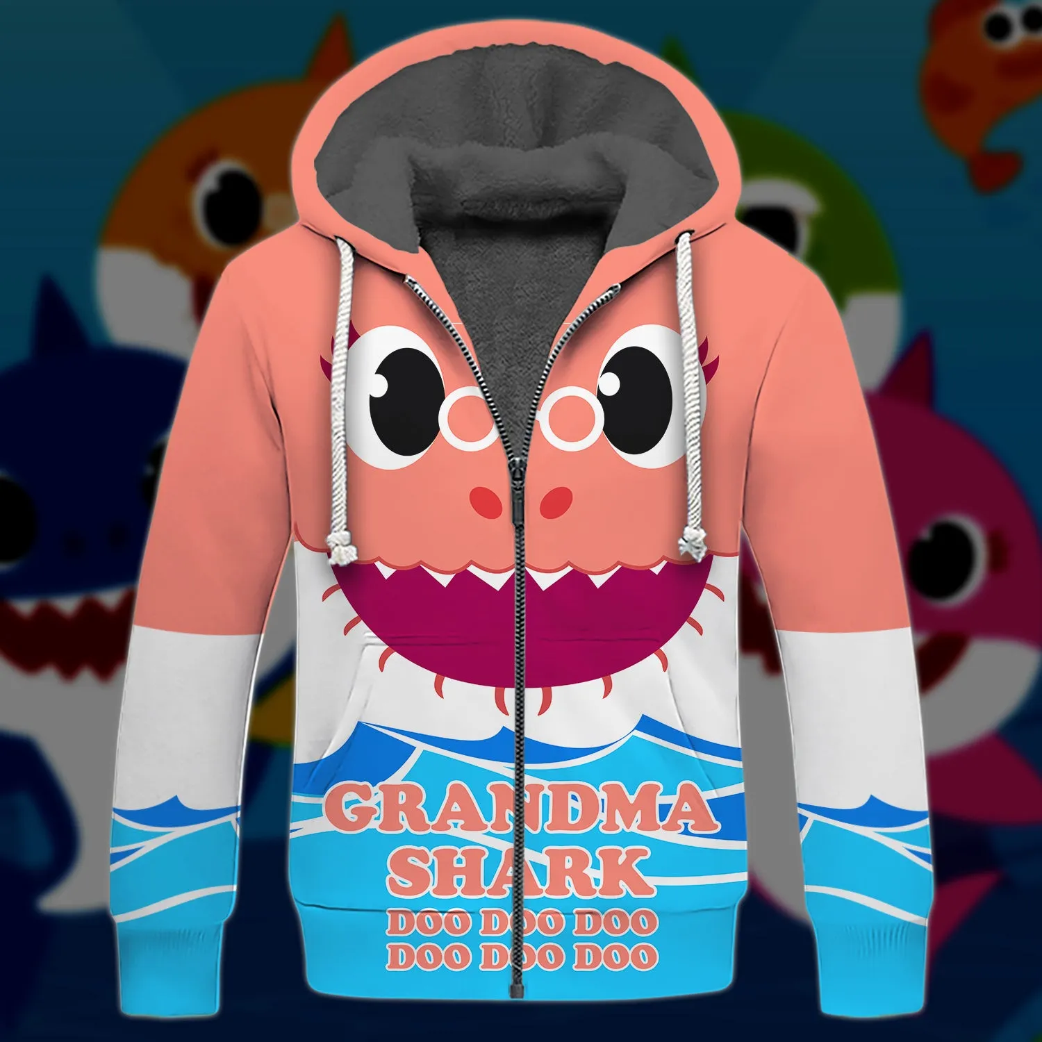Grandma Shark Doo Doo Doo , 3D Full Print
